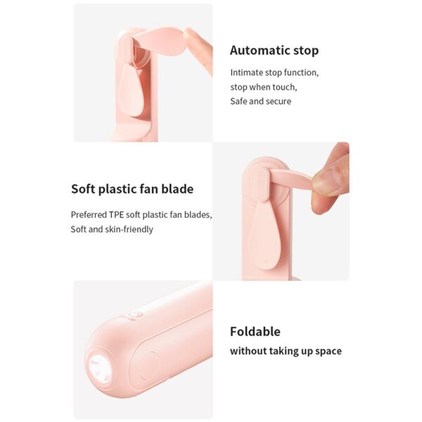 Mini Fans 4500mAh Handheld USB Rechargeable Table Desk Personal Small Fans With Powerbank