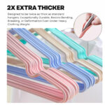 Extra Thick Stainless-Steel PVC Anti-Slip Matel Hanger, Adult, Kids Clothing Hanger.
