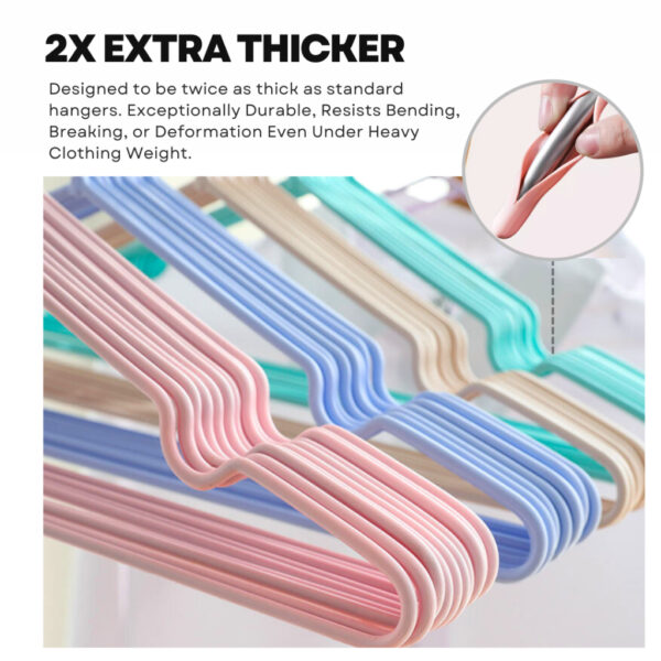 Extra Thick Stainless-Steel PVC Anti-Slip Matel Hanger, Adult, Kids Clothing Hanger.