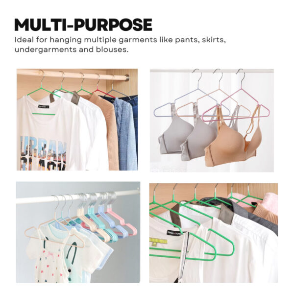 Extra Thick Stainless-Steel PVC Anti-Slip Matel Hanger, Adult, Kids Clothing Hanger.